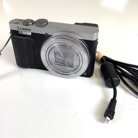 Panasonic Lumix 12.1MP DMC-ZS50 Digital Camera Black Silver Leica Lens w/USB - Picture 1 of 10